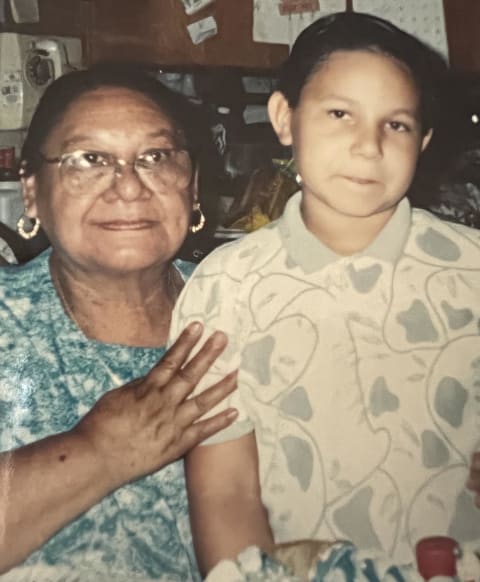 Adrian and grandmother