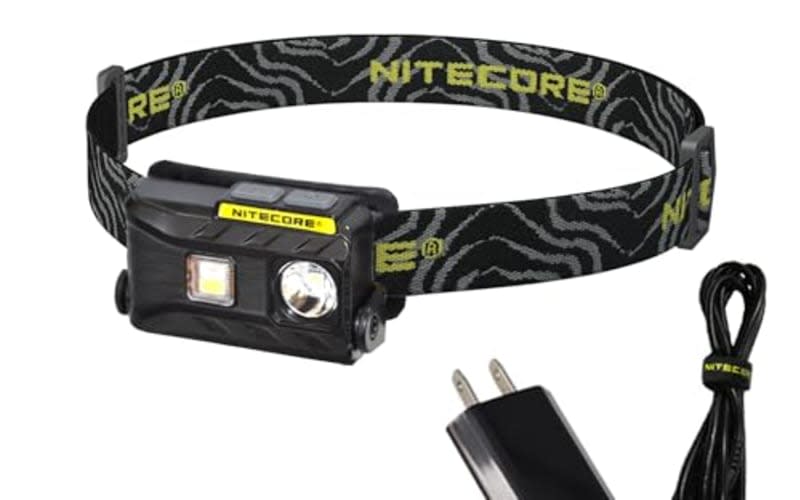 Nitecore NU25 360 Lumen Triple Output - White, Red, High CRI - Lightweight USB Rechargeable Headlamp (Black)