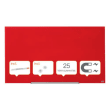 NOBO Tableau en verre widescreen - 1264 x 711 mm - rouge - NOBO 1905185 photo du produit