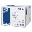 TORK Colis de 12 Bobines Papier toilette Mini Jumbo Premium doux 2 plis L170 m x D18 cm Blanc logo Bleu photo du produit