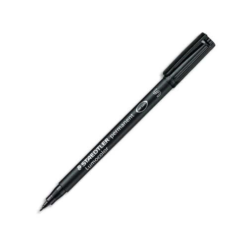 STAEDTLER Feutre multi-usages pour support lisse LUMOCOLOR Encre noire permanente Pointe superfine 0,4mm photo du produit Principale L