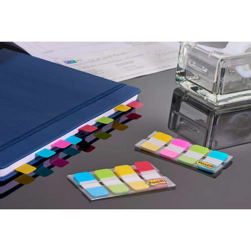 Marque-pages Post-it® Mini Rigides couleurs standard - Lot 4 x 10
