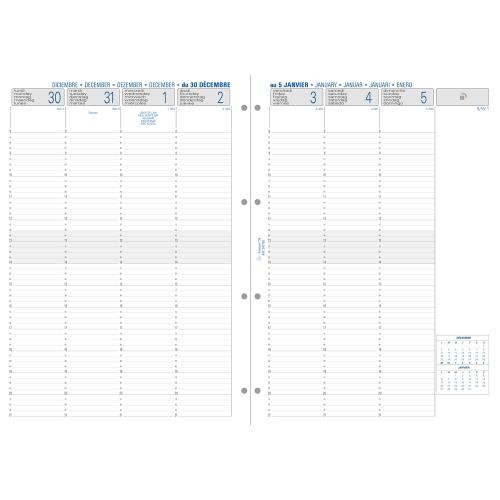 EXACOMPTA Recharge EXATIME 29 verticale, 21x29,7 cm. Janvier à Décembre 24, 1 semaine sur 2 pages photo du produit Secondaire 1 L