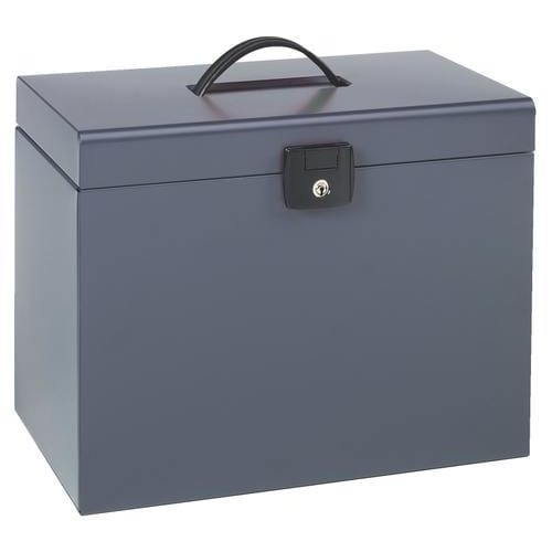 ESSELTE Valise de classement en métal. Livrée avec 5 dossiers. Dimensions: 6,8x28,7x23,4cm. Coloris Gris photo du produit Principale L