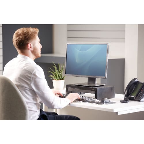 FELLOWES Support moniteur Designer Suite Noir 8038101 photo du produit Secondaire 3 L