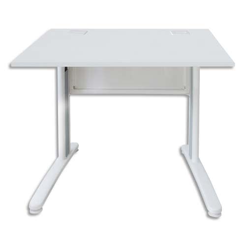 MT INTERNATIONAL Bureau droit pied en L Blanc MT5 - Dimensions : L80 x H73 x P80 cm photo du produit Principale L