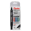 PENTEL Pochette de 4 Marqueurs permanent N50 Pointe ogive - Assortis Noir, Bleu, Rouge, Vert photo du produit