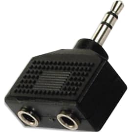 APM Adaptateur jack 3.5 / 2 jack 3.5, stéréo, mâle / femelle, noir photo du produit