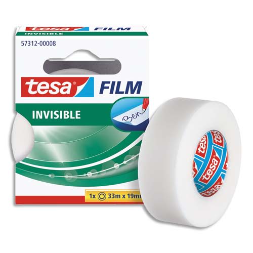 TESA Ruban adhésif invisible 19 mm x 33 m en boîte individuelle photo du produit Principale L