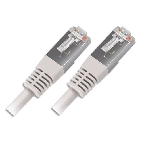 APM Câble RJ45 Blindé Catégorie 6 F-UTP 4P 3m Blanc 560347 photo du produit Principale L