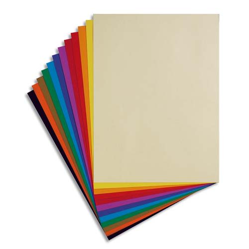 FABRIANO Paquet de 24 feuilles dessin couleur Tiziano 160 g couleurs pastels assorties photo du produit Principale L