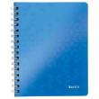 LEITZ Cahier spiralé WOW 14,8x21cm, 160 pages lignées. Couverture souple polypropylène. Coloris Bleu photo du produit