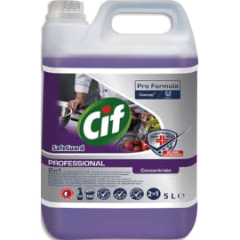 CIF PROFESSIONAL Bidon de 5L désinfectant sans parfum,nettoie,désinfecte toutes les surfaces alimentaires photo du produit