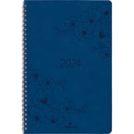 OBERTHUR Agenda PRIMROSE 27, spiralé, Janvier à Décembre 2025, format 22x28cm Fuchsia photo du produit