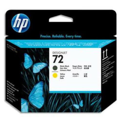 HP Tëte d'impression Noire mat et Jaune n°72 C9384A photo du produit Principale L