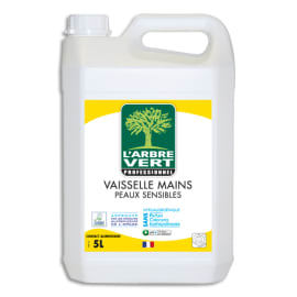 ACTION VERTE Bidon de 5 litres de liquide vaisselle Ecocert 0% parfum.