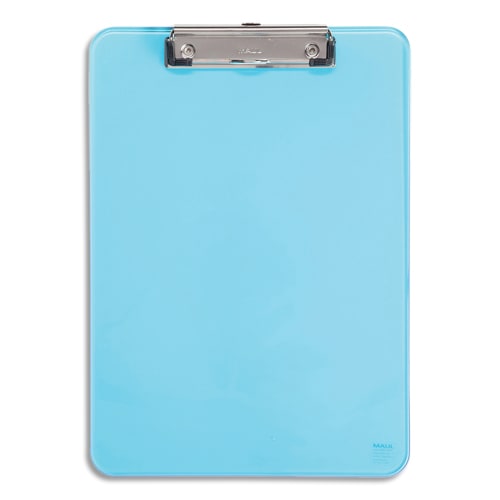 MAUL Porte-bloc simple A4 en polypropylène avec pince métal. Coloris bleu photo du produit Principale L