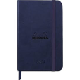 CLAIREFONTAINE RHODIA Agenda Janvier à Décembre 2024 A6 - grille verticaIe, 160 pages - LIE DE VIN photo du produit