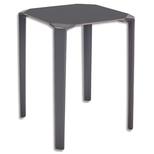 MT INTERNATIONAL Table carrée extérieur en polypropylène Anthracite 60x60cm. Platau stratifié photo du produit Principale L