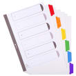 EXACOMPTA Jeu d'intercalaire 6 positions en carte Blanche 170g, onglets Mylar®. Format A4. photo du produit Secondaire 3 S