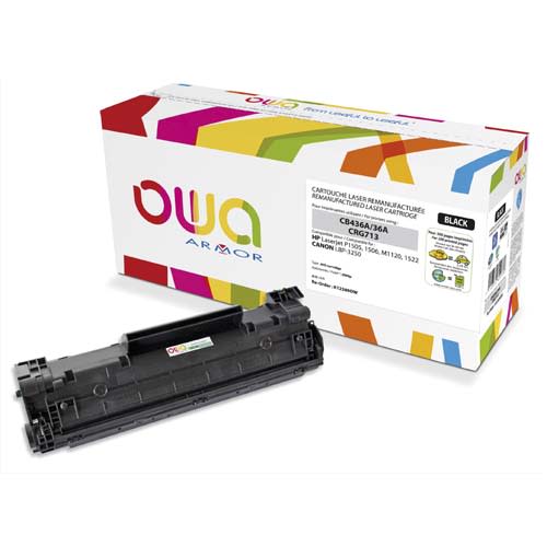 OWA Cartouche compatible Laser Noir CB436A K12389OW photo du produit Principale L