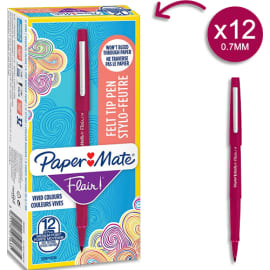 PAPERMATE Stylo feutre Flair Original, pointe M Trait 0,7 mm Magenta photo du produit