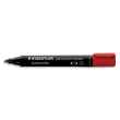 STAEDTLER Marqueur permanent pointe ogive corps plastique encre Rouge à base d'alcool ne sèche pas 352 photo du produit