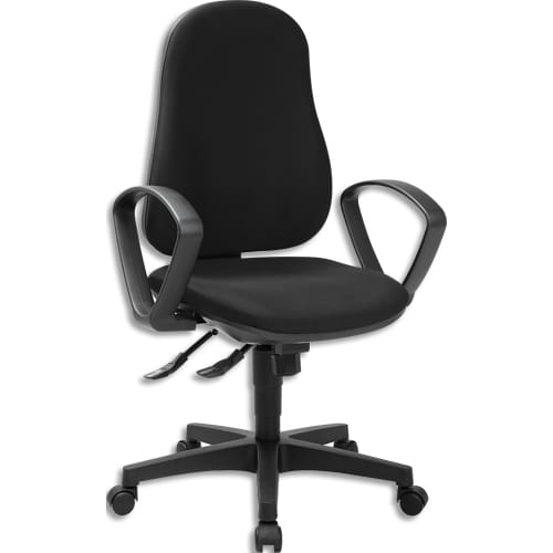 TOPSTAR Fauteuil Syncro noir mécanisme synchrone, accoudoirs fixes photo du produit Principale L