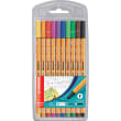 STABILO point 88 stylo-feutre pointe fine (0,4 mm) - Etui de 10 stylo-feutres - Coloris assortis photo du produit