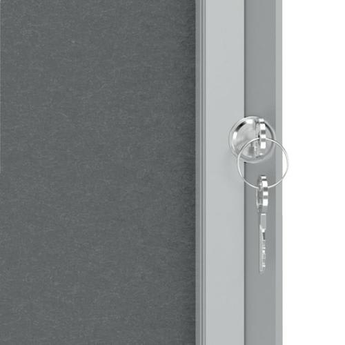 NOBO Vitrine d'affichage porte battante Premium Plus - feutre gris - 8 x A4 - 1915329 photo du produit Secondaire 3 L