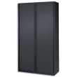 MT INTERNATIONAL Armoire haute monobloc Corps et Rideau Noir - Dimensions : L100 x H198 x P43 cm photo du produit