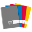 Cahier piqûre 17x22 96 pages petits carreaux 5x5 70g. Couverture carte assortie photo du produit