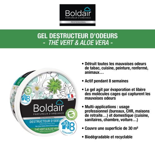 BOLDAIR Pot 300g Gel destructeur d'odeurs thé Vert et Aloé Vera photo du produit Secondaire 1 L