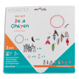 SODERTEX Kit DIY 3 attrape-rêves BE A CHEYEN à fabriquer - Matières & coloris assortis L614914 photo du produit