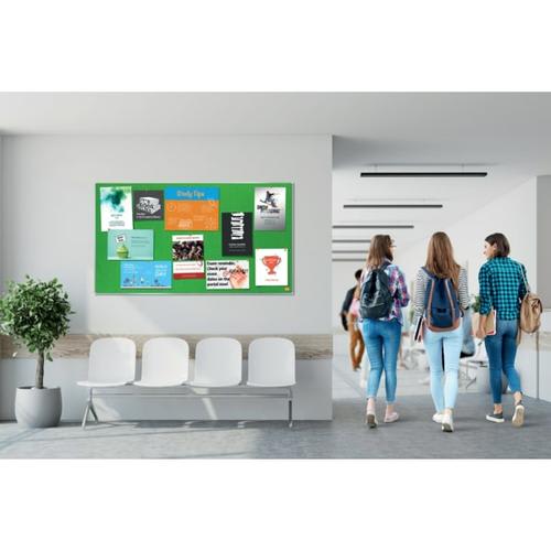 NOBO Tableau d'affichage Widescreen en feutre Impression Pro - 1550 x 870 mm - vert - 1915427 photo du produit Secondaire 3 L