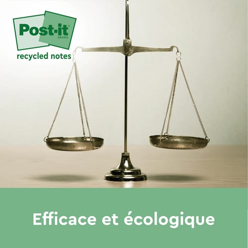 POST-IT Pack de 12 blocs Z -Notes Jaunes 100 feuilles 76x76mm 100% recyclées avec dévidoir offert photo du produit Secondaire 2 L