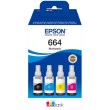 EPSON Pack de 4 bouteilles EcoTank 664 Noir Cyan Magenta Jaune (T6646) C13T664640 photo du produit