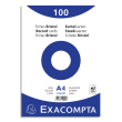 EXACOMPTA Sachet de 100 fiches bristol (sous-film) non perforées 210x297mm (A4) unies Blanc photo du produit