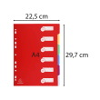 EXACOMPTA Intercalaire en polypropylène, format A4, 6 positions assortis pastel photo du produit Secondaire 3 S