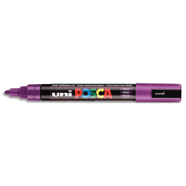 POSCA Marqueur peinture. Pointe moyenne de 1,8 à 2,5mm (PC5M). Couleur violet photo du produit