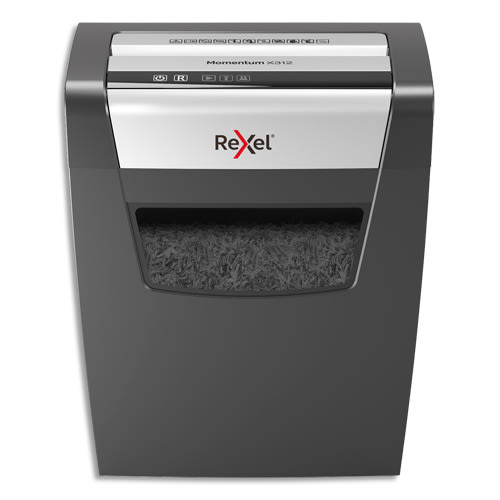 REXEL Destructeur de documents Momentum X312 P-3, coupe croisée, 5x42mm, 12 feuilles, 23 litres 2104572EU photo du produit