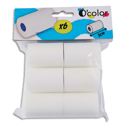 O'COLOR Lot de 6 recharges de rouleau mousse 5cm. photo du produit Principale L