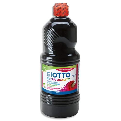 GIOTTO Flacon d'1 litre de gouache liquide de couleur Noir photo du produit Principale L