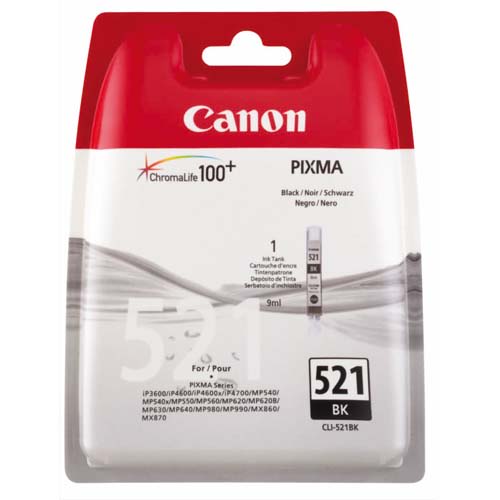 CANON Cartouche Jet d'encre Noir CLI521BK photo du produit Principale L