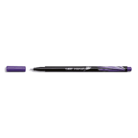 BIC Intensity Stylo Feutre d'écriture Pointe Fine et Corps Noir Verni - Violet intense photo du produit