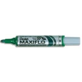 PENTEL Marqueur effaçable sec tableaux Blancs pointe ogive large encre liquide base alcool Verte MAXIFLO photo du produit