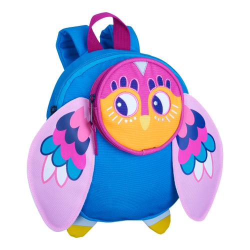 BODYPACK Oiseau Sac goûter maternelle 1C zippé, 1 poche ronde frontale, 26x30x5cm, bandes réfléchissantes photo du produit Principale L