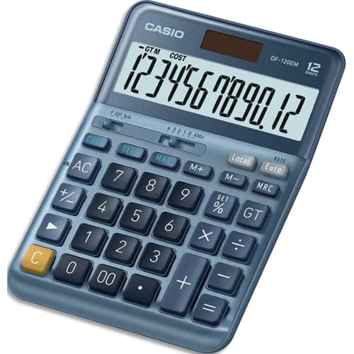 CASIO Calculatrice de bureau DF-120EM 12 chiffres, fonction cost sell margin, taxe, touche double 00 photo du produit Principale L