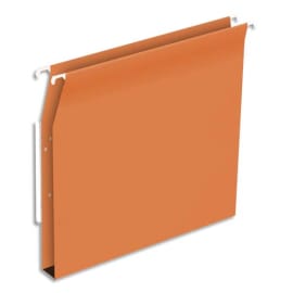 Boîte de 25 dossiers suspendus ARMOIRE en kraft 230g. Fond 30mm, volet agrafage. Orange. photo du produit