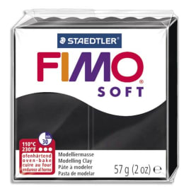 FIMO P&acirc;te &agrave; cuire Fimo Soft de 57 g coloris Noir photo du produit